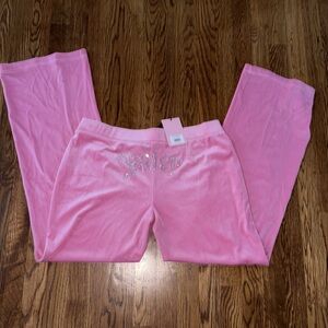 Juicy Couture Pink Velour Pants